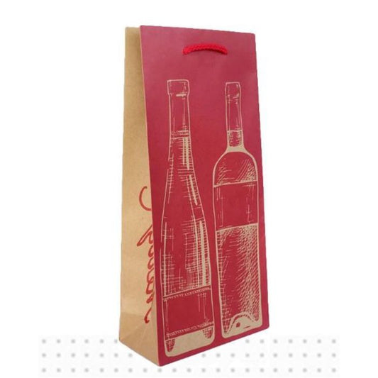 Christmas Double Wine Paper Bag